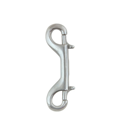Tecline stainless steel double ender snap, 100 mm, with a spring gate at each end