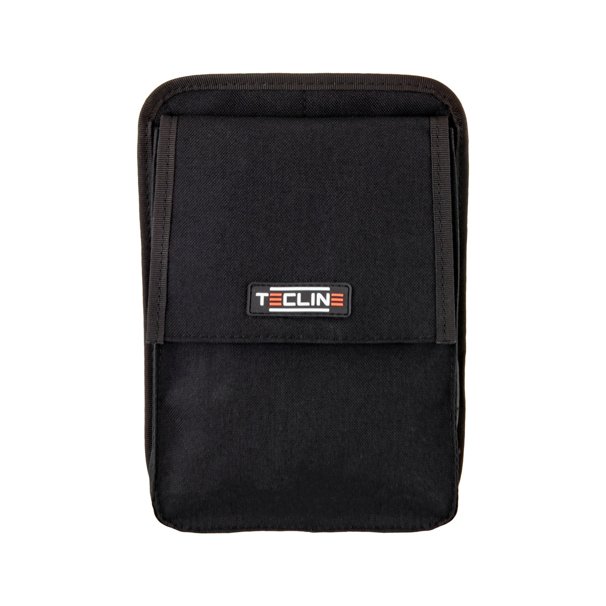 Tecline glue-on drysuit cargo pocket, front view with the Tecline logo