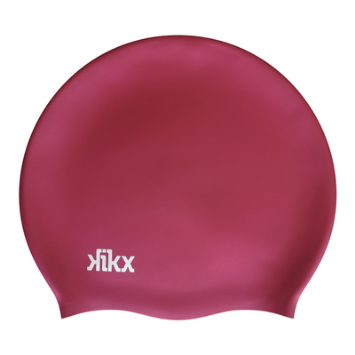 Kikx Big Hair silicone swim cap in burgundy medium