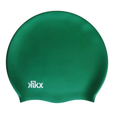 Kikx Big Hair silicone swim cap in dark green medium