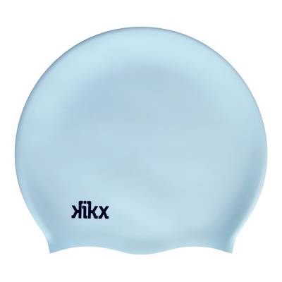 Kikx Big Hair silicone swim cap in ice blue medium