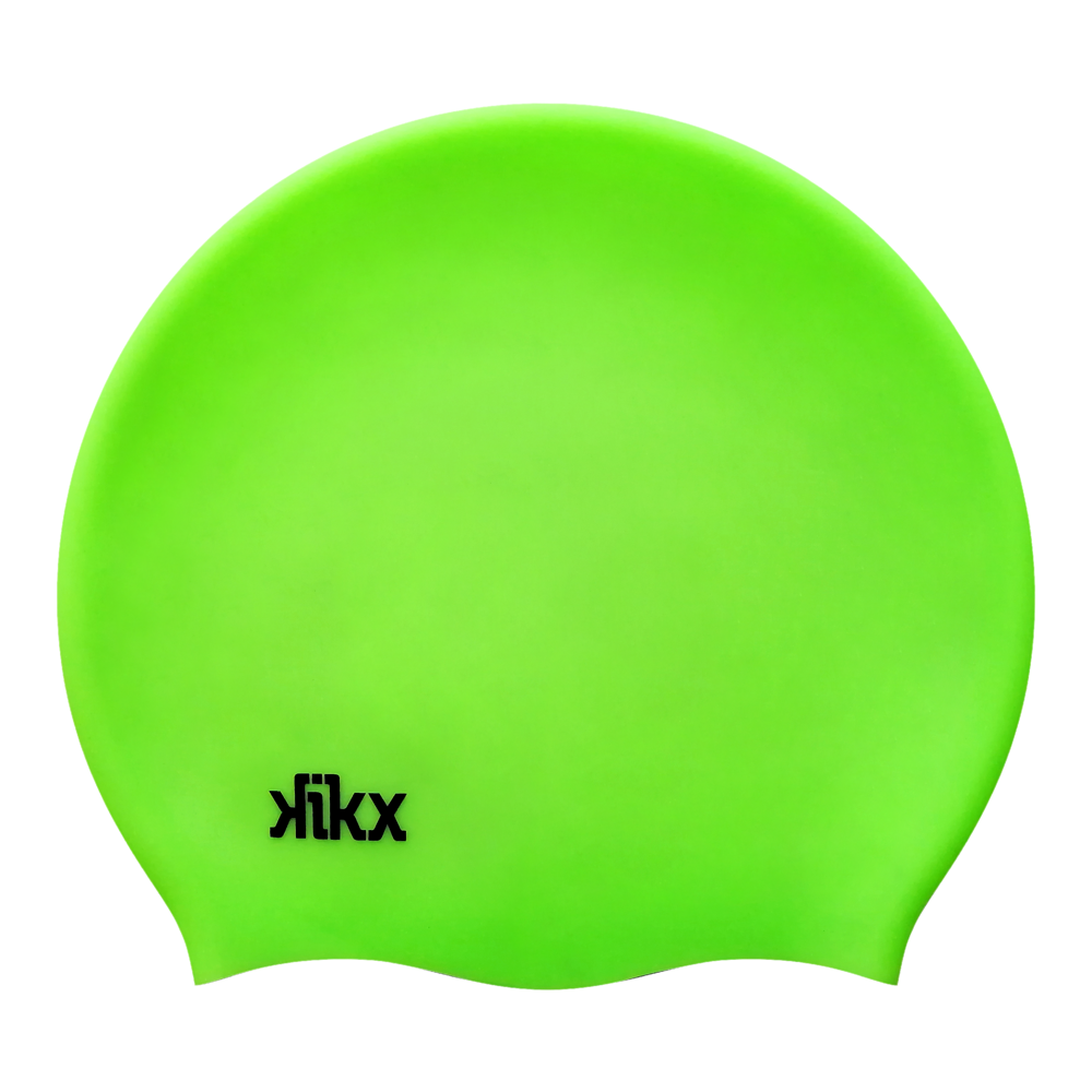 Kikx Big Hair silicone swim cap in lime medium