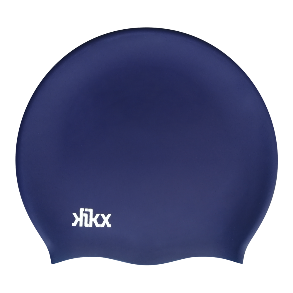 Kikx Big Hair silicone swim cap in navy medium