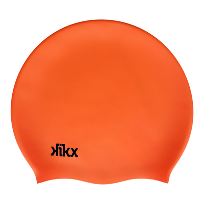 Kikx Big Hair silicone swim cap in orange medium