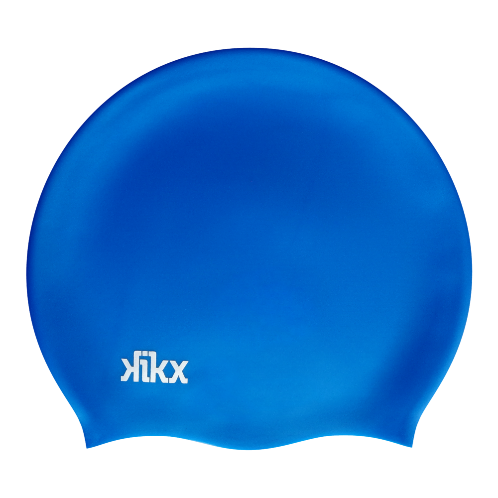 Kikx Big Hair silicone swim cap in scuba blue medium