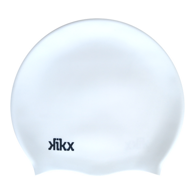 Kikx Big Hair silicone swim cap in white medium