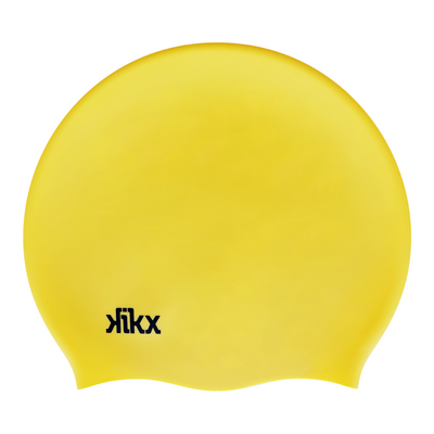 Kikx Big Hair silicone swim cap in yellow medium