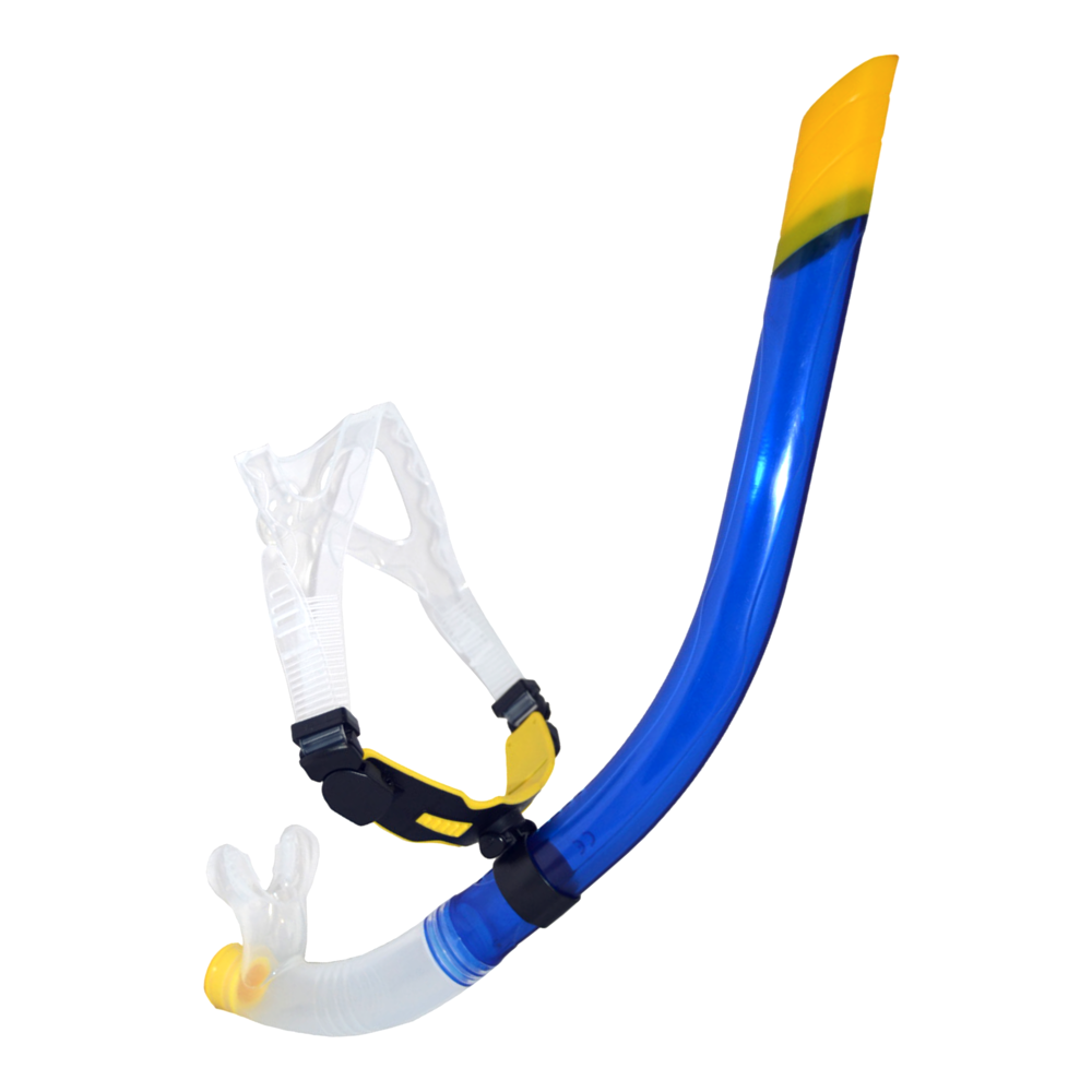 Kikx centre-mount frontal training snorkel, junior yellow