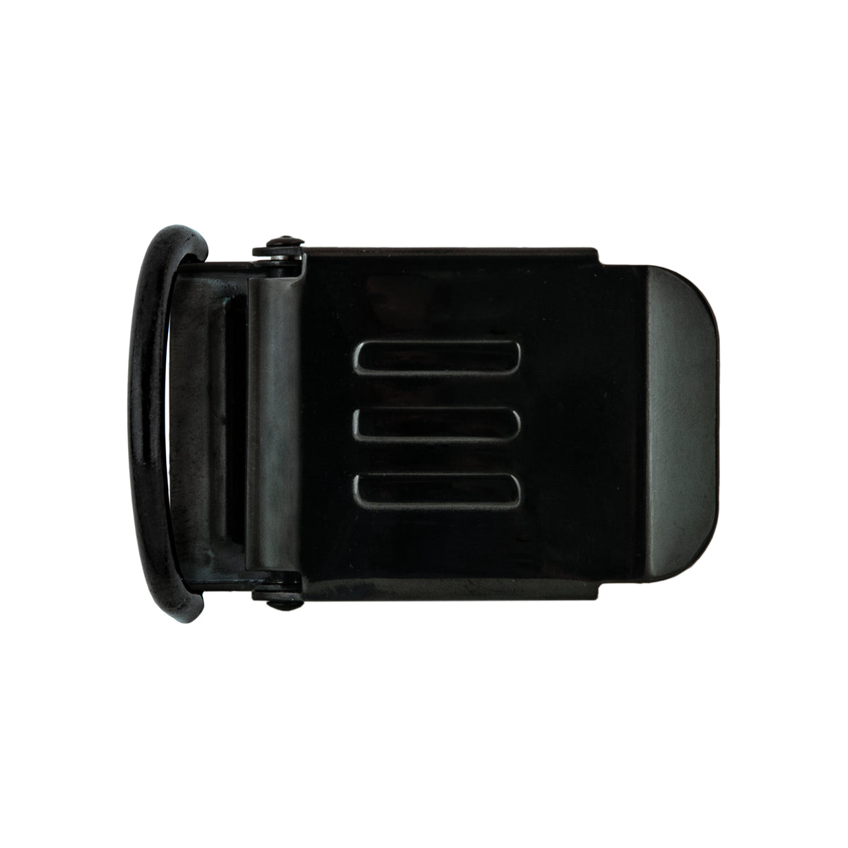 Tecline Military Line black belt buckle with D-ring, front view