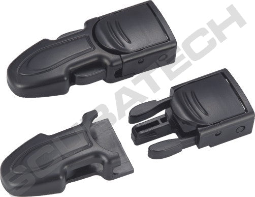 Scubatech black quick-release fin buckle parts