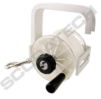 Scubatech large aluminium reel with line and bolt snap