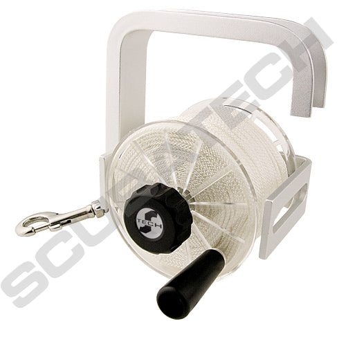Scubatech large aluminium reel with line and bolt snap