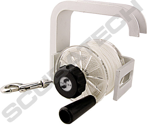 Scubatech large aluminium reel with line and bolt snap