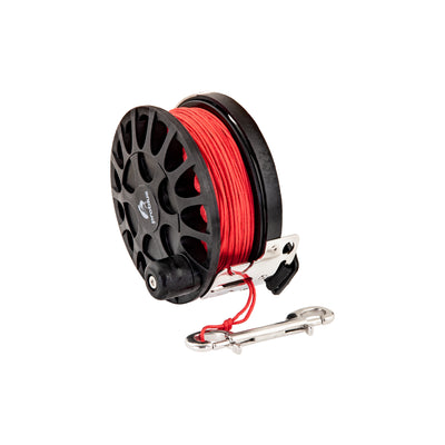 Tecline Smart reel with 75 m of orange line and stainless double-ender