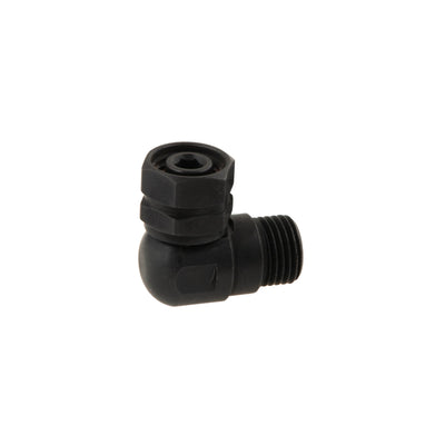 Tecline 90 degree Military Line swivel adaptor in black