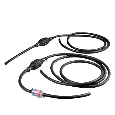 Lalizas fuel primer bulb fitted to a length of black fuel hose