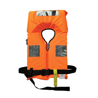 Lalizas Lifebelt 150N orange foam lifejacket with yellow lifting loop and waist belt