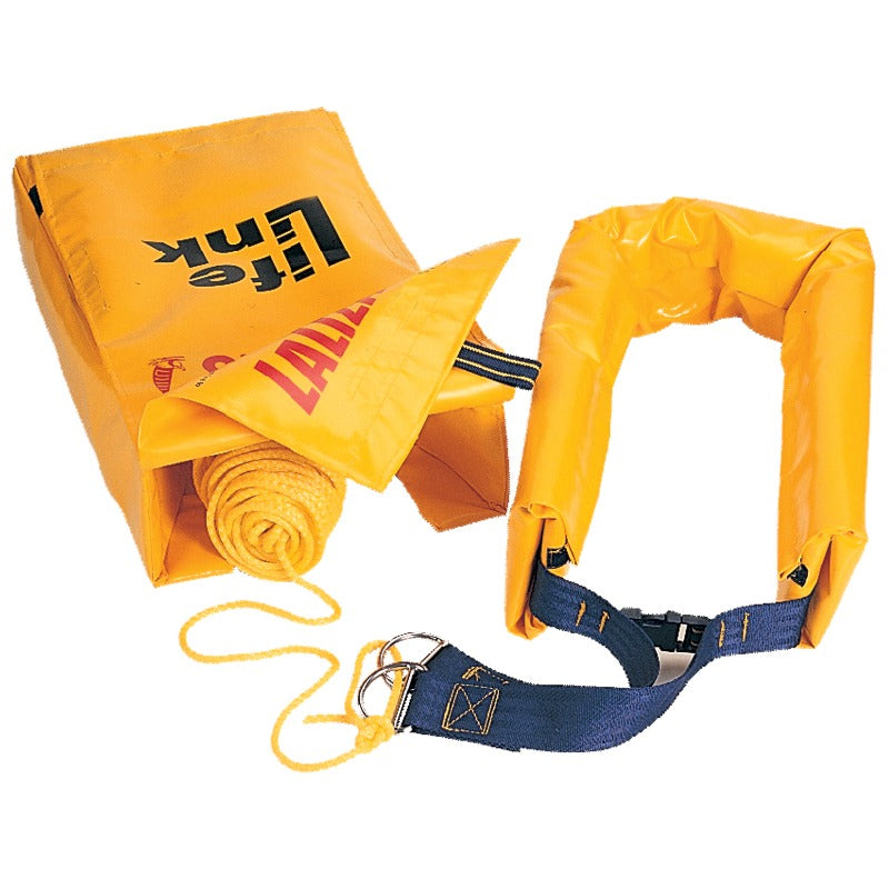 Lalizas LifeLink rescue sling in yellow with stowage bag and floating line