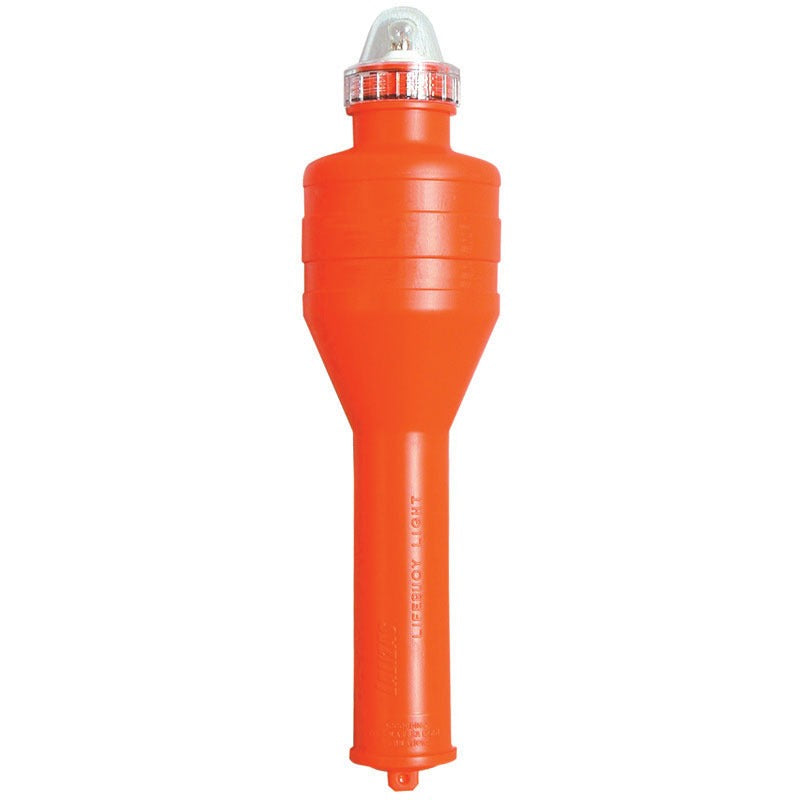 Orange Lalizas MOB lifebuoy light with clear lamp head