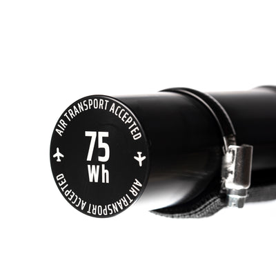 Teclight battery canister end cap marked 75 Wh