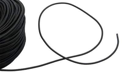 Scubatech black 4 mm bungee cord on a reel with a loose length