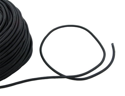 Scubatech black 6 mm bungee cord on a reel with a loose length