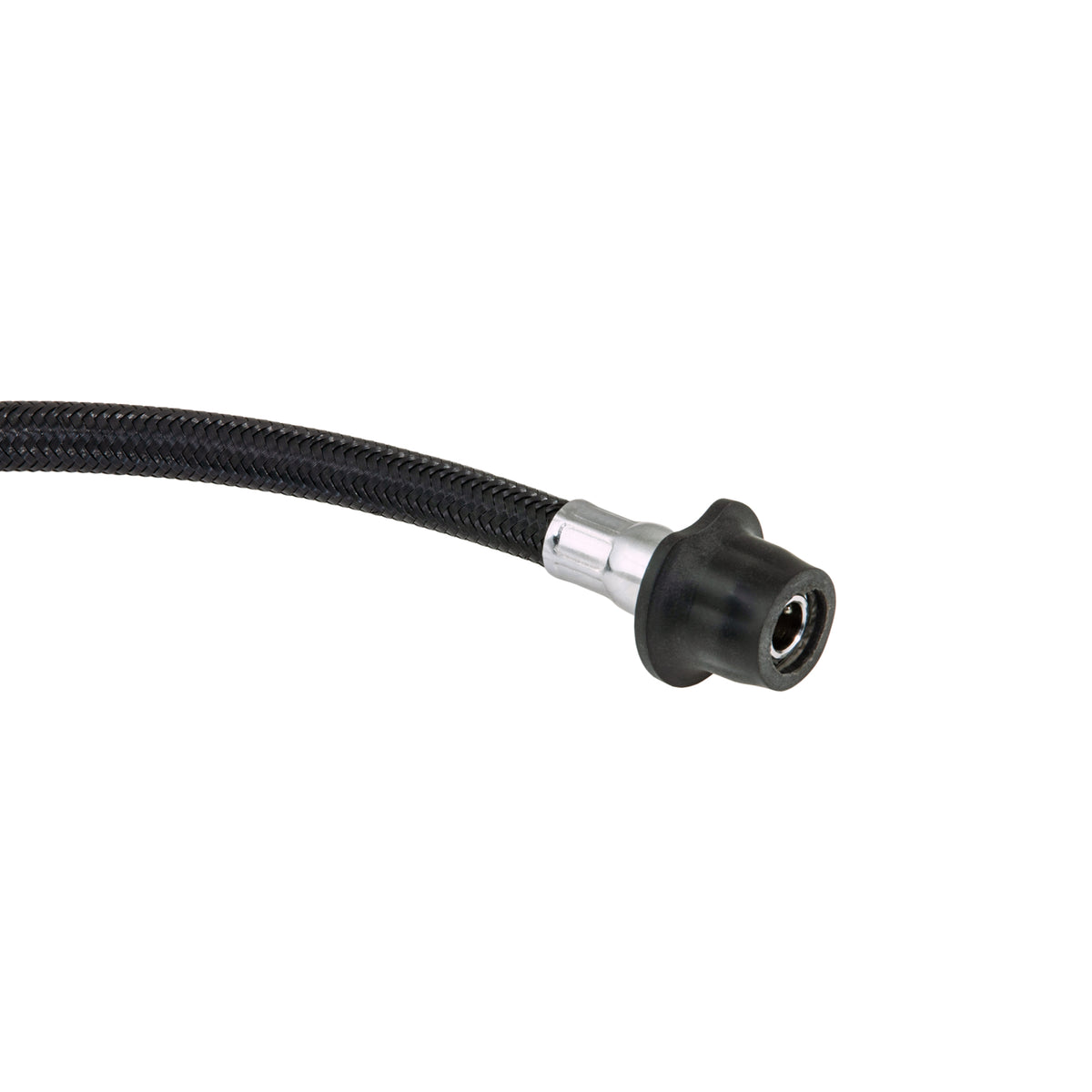 Tecline black LP hose cover, flared release flange