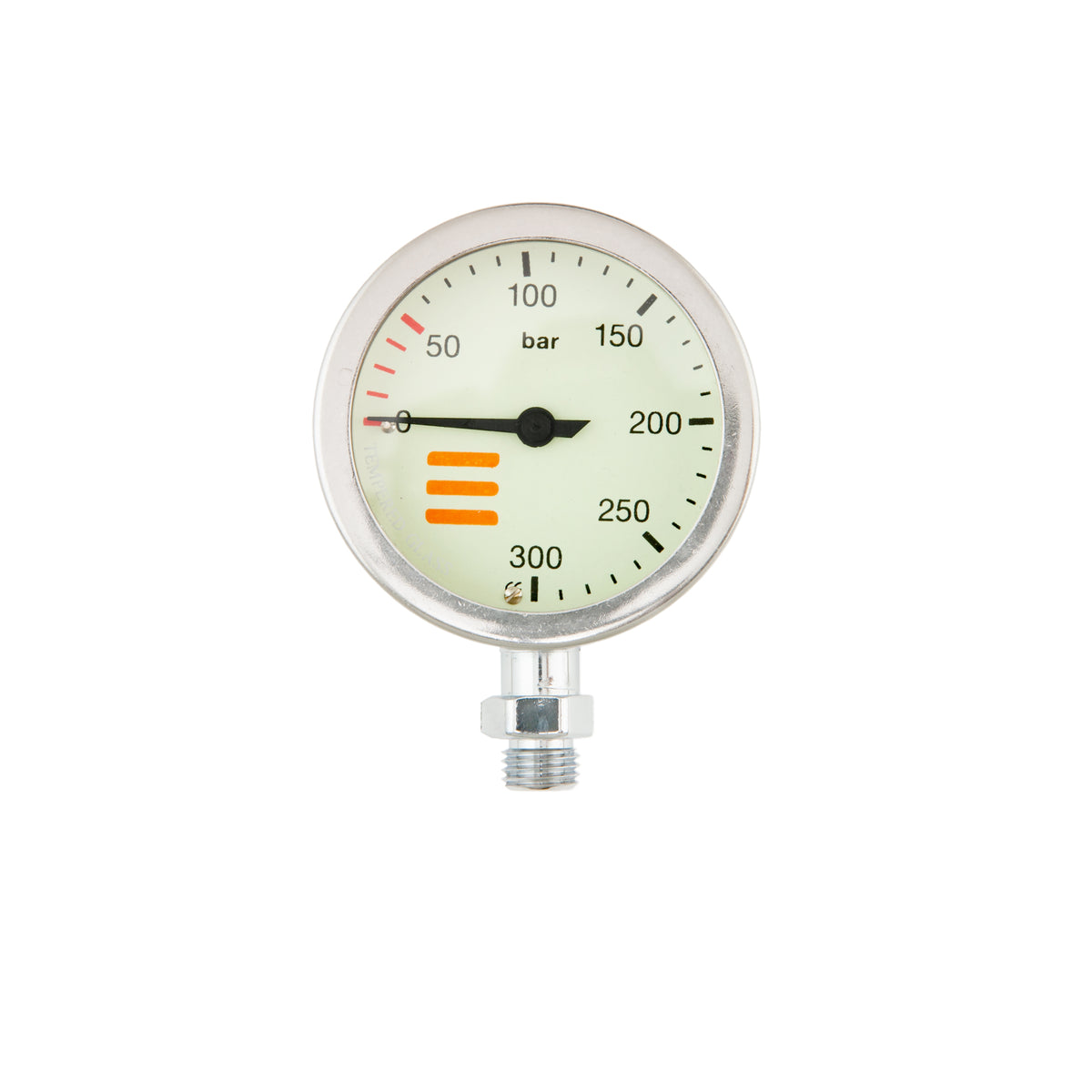 Tecline 63 mm SPG head, chrome, 300 bar scale