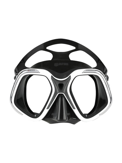Mares Chroma Up dive mask in black and white, front view