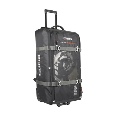 Mares Cruise Backpack 120 litre wheeled dive bag in black with grey print