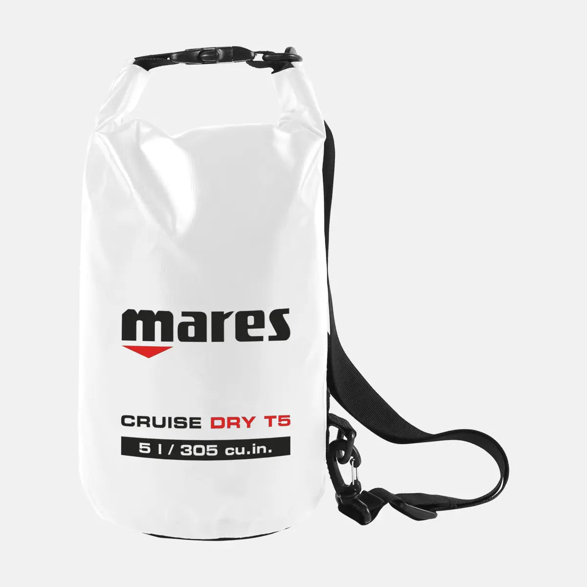 Mares Cruise Dry T10 10 litre roll-top dry bag in red with shoulder strap