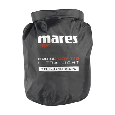 Mares Cruise Dry T10 Ultralight 10 litre roll-top dry bag in black