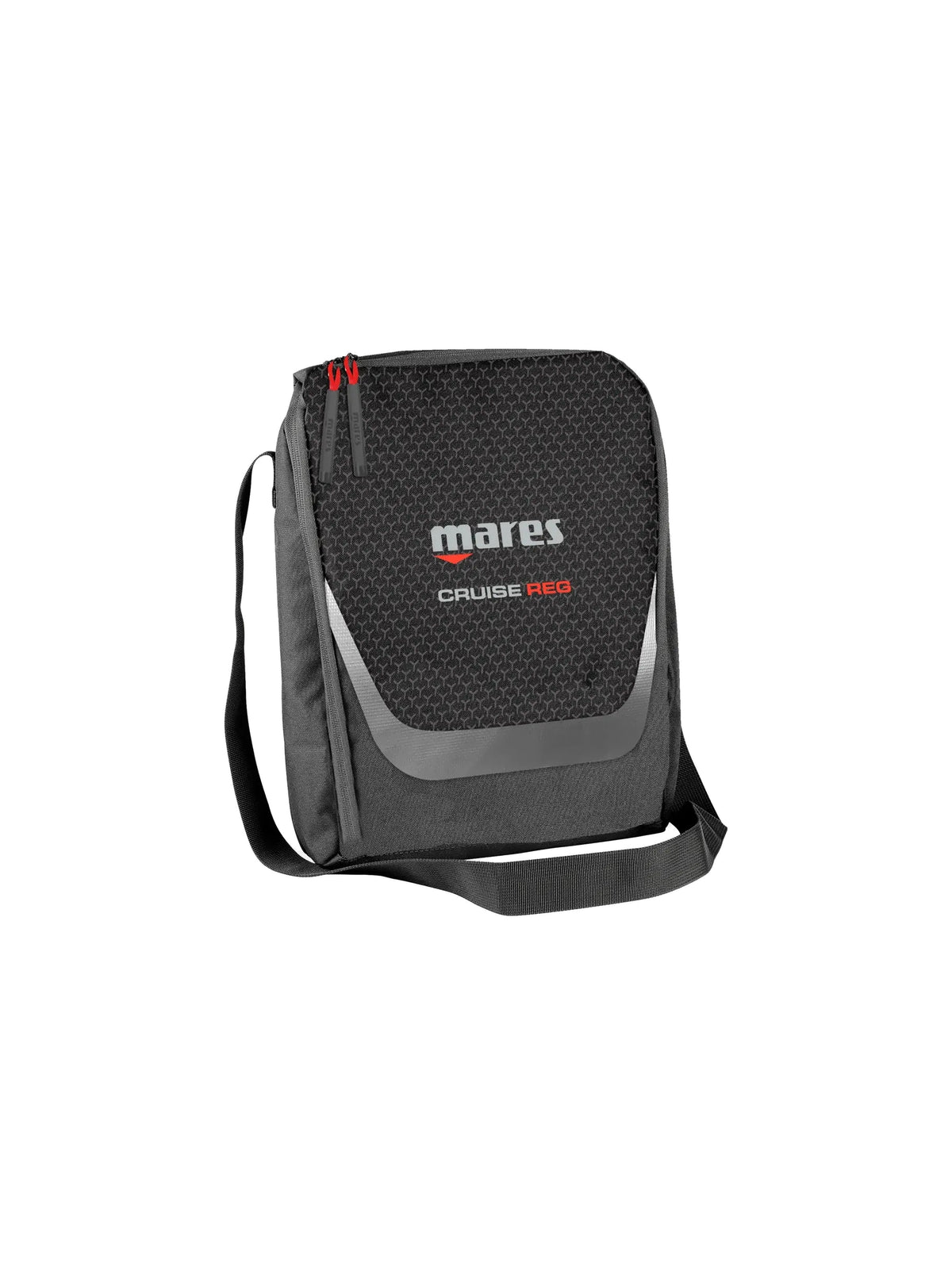 Mares Cruise Reg regulator bag in black and grey with a shoulder strap