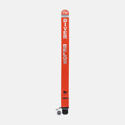 Mares Diver Marker Buoy All In One, orange "Diver Below" buoy deployed
