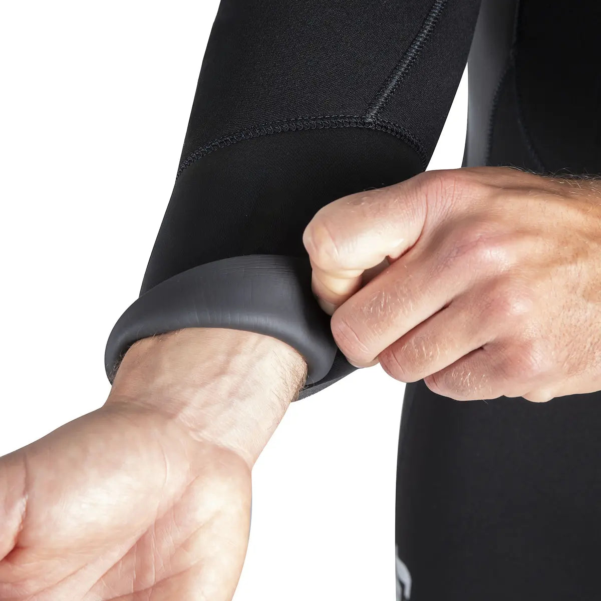Mares Dual 5mm men's wetsuit Glideskin wrist seal being folded back