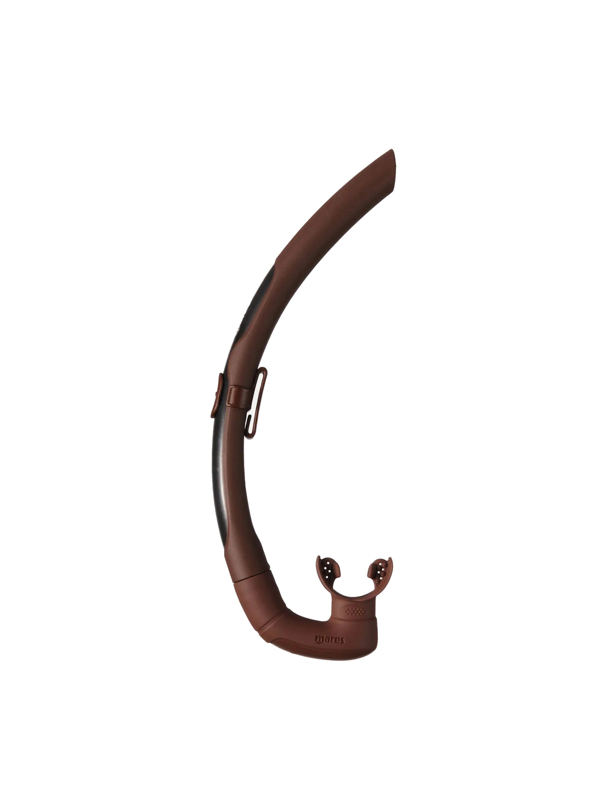 Mares Dual freediving snorkel in black, side view