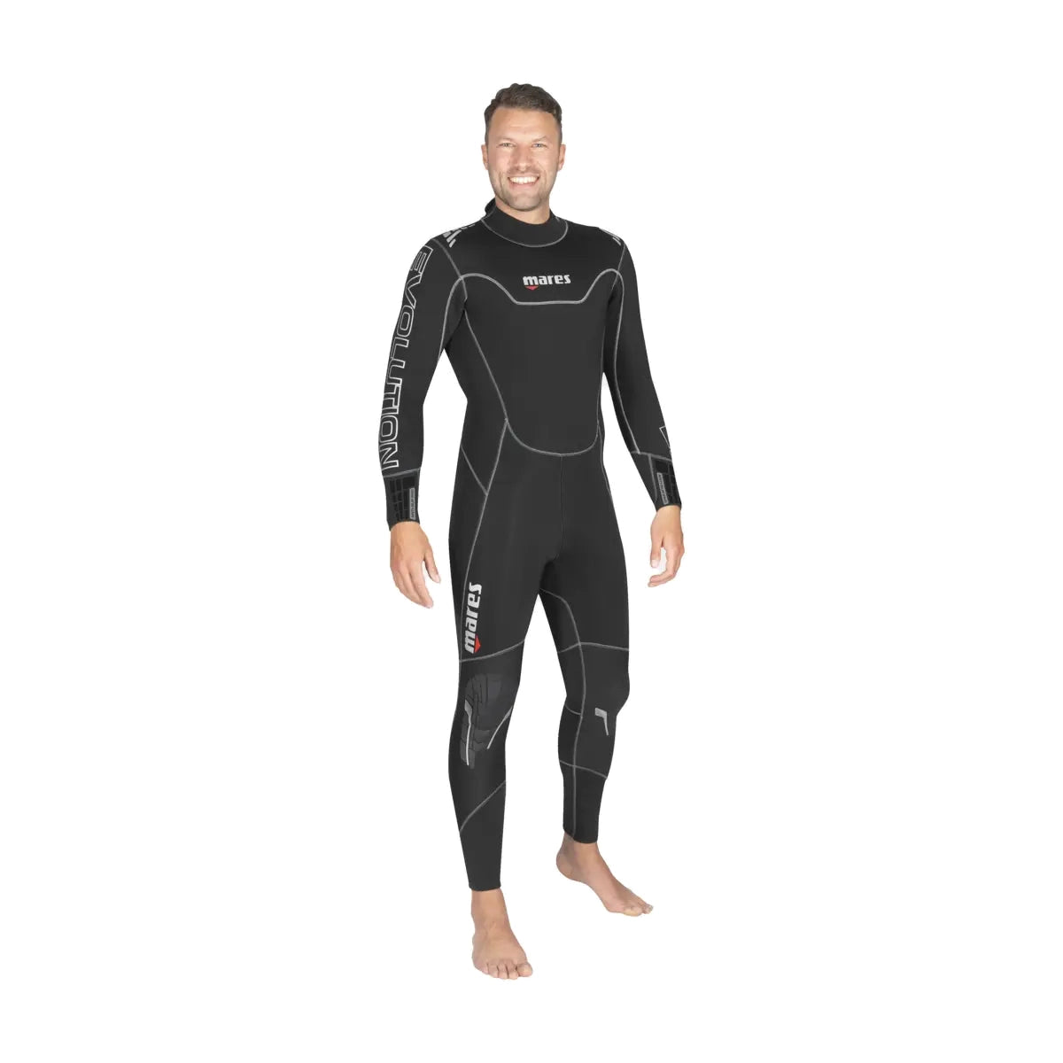 Mares Evolution 5mm men's wetsuit, front view on a model