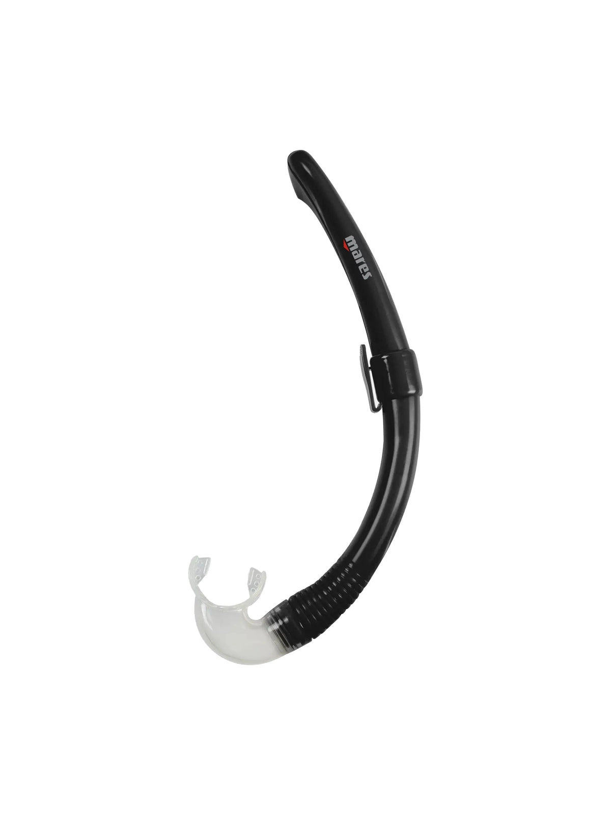 Mares Snorkel @ foldable snorkel in black, side view