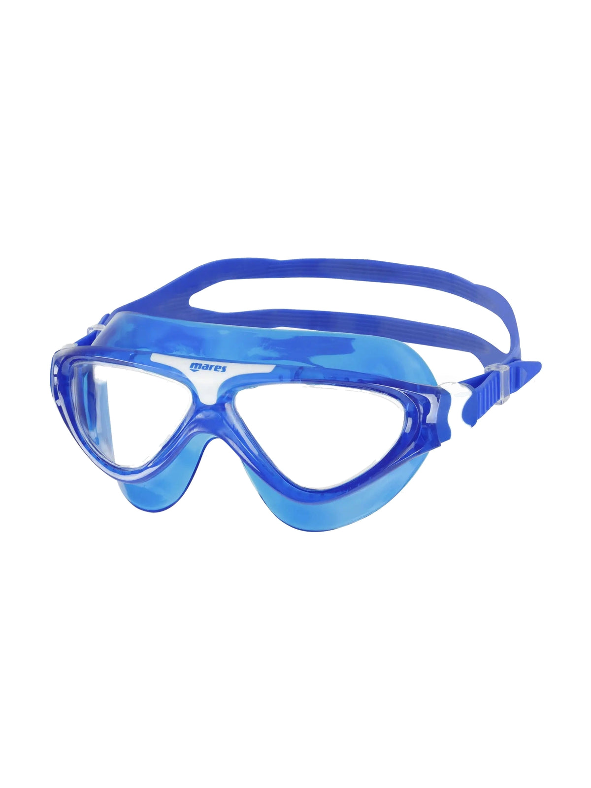 Mares Gamma swim mask, black frame with smoke lens, front view