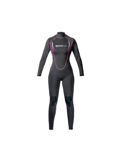 Mares Manta 2.2 mm women's full wetsuit, black with pink trim, size XXS