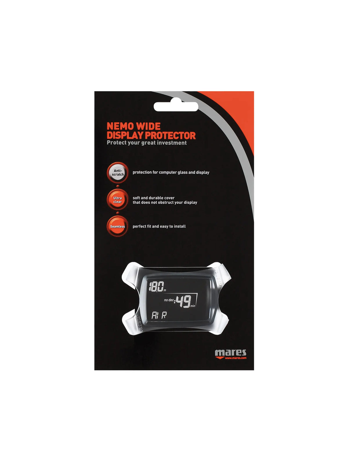 Mares Nemo Wide display protector in its retail packet
