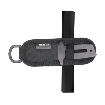 Mares Neutron knife in its Cordura sheath with strap