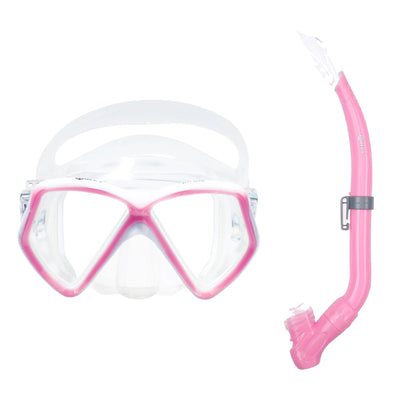 Mares Pirate junior mask and Fuji Junior snorkel, both pink
