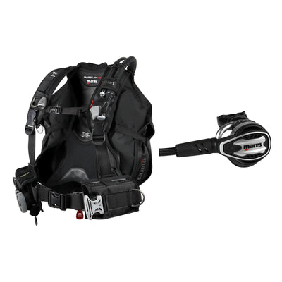 Mares Magellan HD BCD in black and Planet 88X TBP regulator in silver and black
