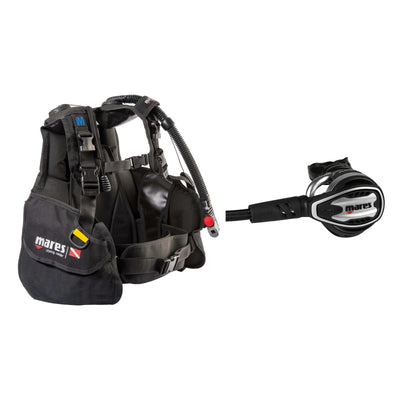 Mares Rover BCD in black and Planet 88X TBP regulator in silver and black
