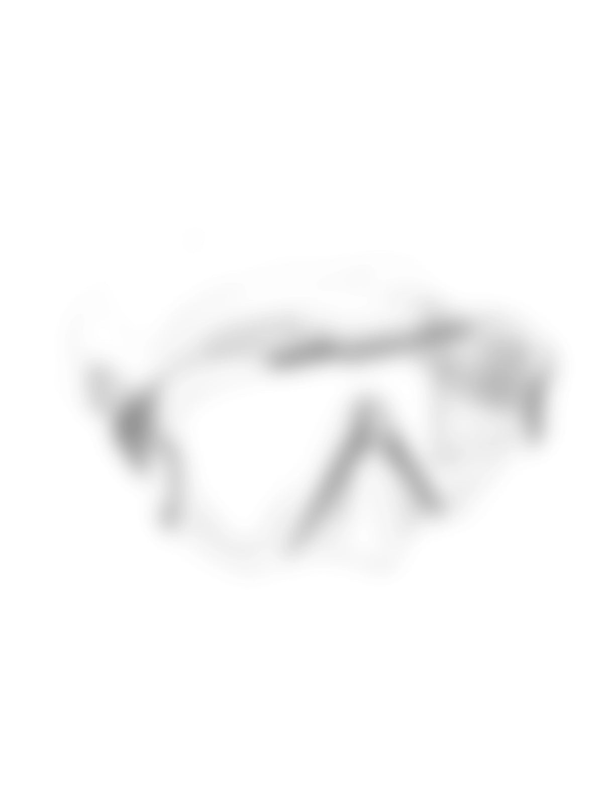 Mares Pure Wire mask in blue and grey, three-quarter front view