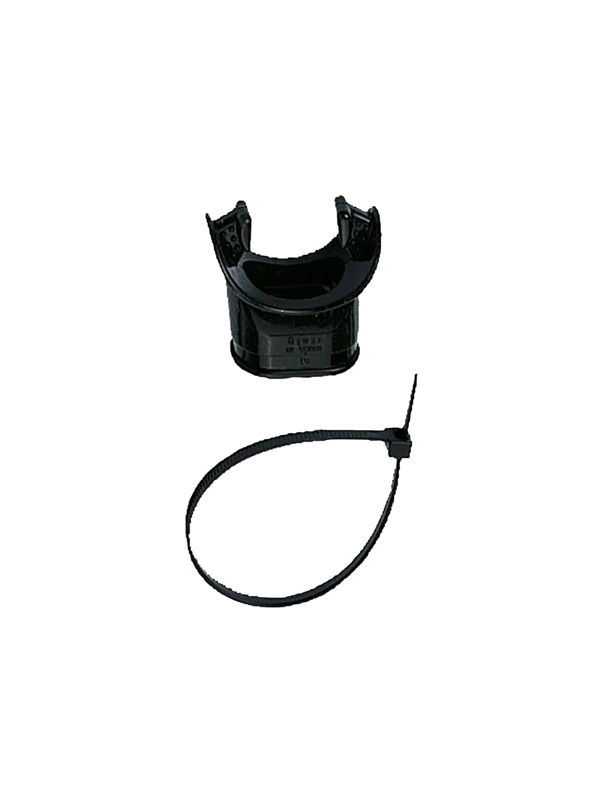 Mares regular mouthpiece kit in black with its fitting strap