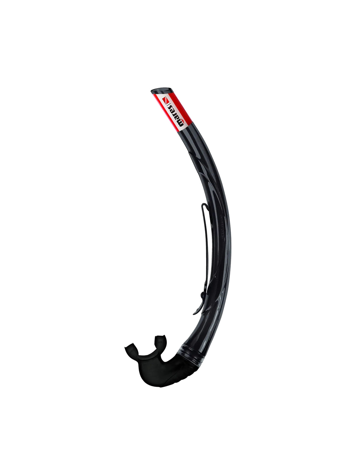 Mares Rover S snorkel in black, side view