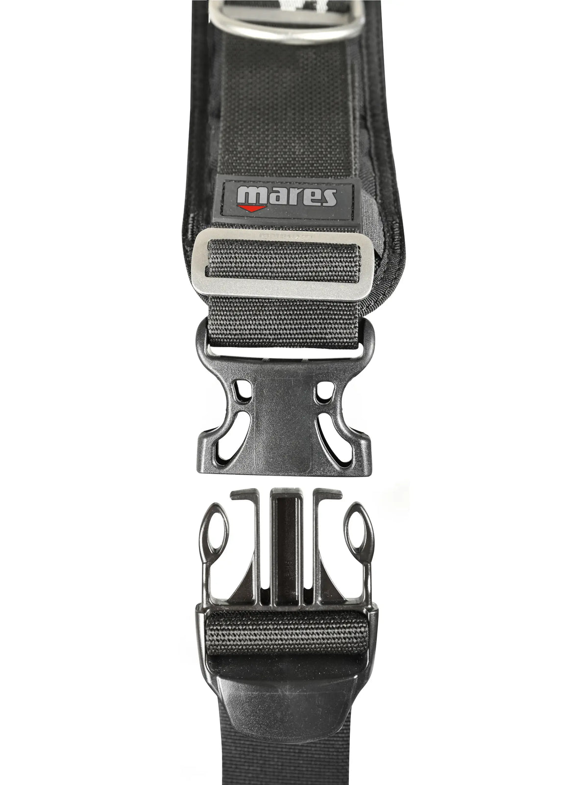Mares Rover Tech BCD from behind: anodised aluminium backplate, padded harness and black donut bladder