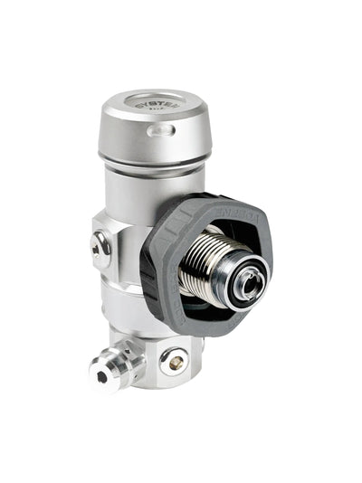 Mares 88X TBP first stage in pearl chrome, port side